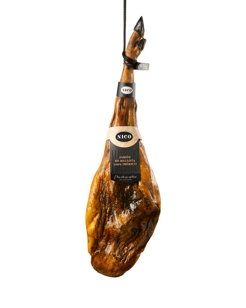 JAMÓN 100% IBÉRICO BELLOTA PATA NEGRA NICO COM OSSO - 44 MESES
